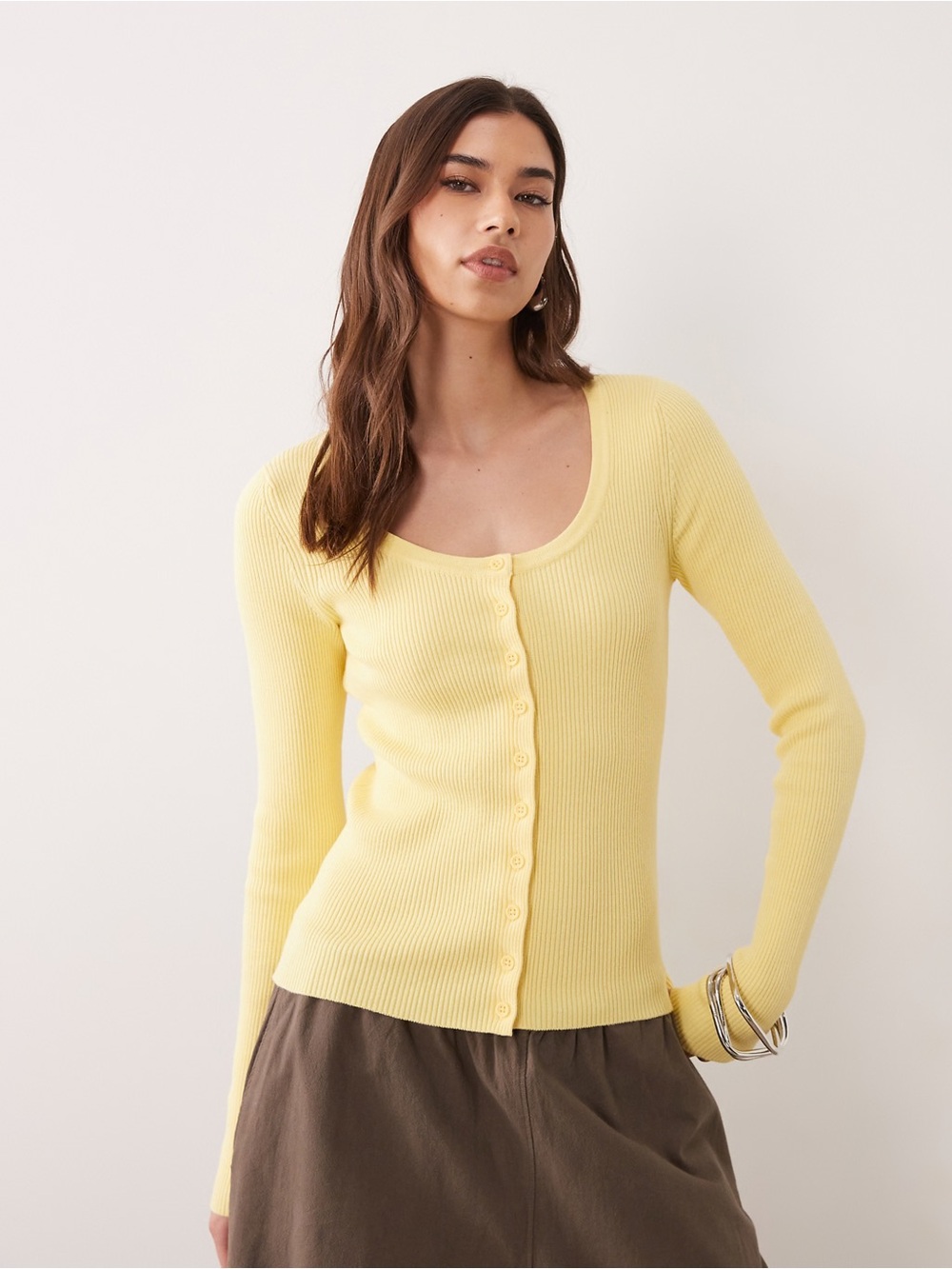 Cardigan buttermilk yellow (M)